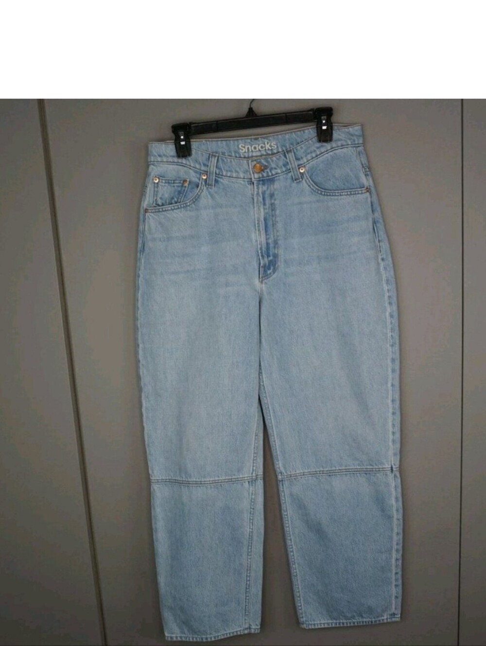 MOTHER SNACKS Jeans High Waisted Double Stack Seamed Ankle Just A Nibble Size 33
